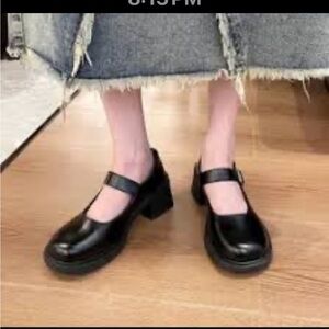 Sungtin Mary Jane Buckle Chunky Platform  Edgy Dress Mid Heel EU 41 US 10.5